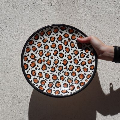 Set di piatti piani Fiera grandi 25,5 cm (4 pezzi) – Stampa leopardata