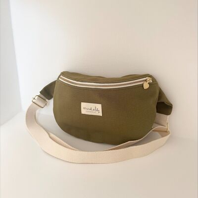 Marsupio in cotone verde oliva