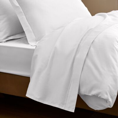 Flat sheet 270 x 300 cm "Prestige" bourdon stitch finish 100% Combed cotton sateen 120 threads/cm² Pure cotton