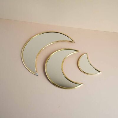 🌙 Espejos marroquíes de luna dorada