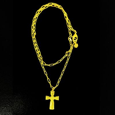 Collana con ciondolo a croce - Oro
