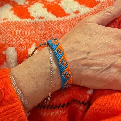 Pulsera de amuleto de la suerte en mezcla cian