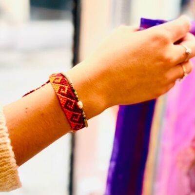 Pulsera de la suerte de naranja madura