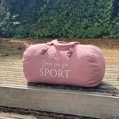 Bolsa de lona - Rosa ruborizado - No puedo, tengo deporte
