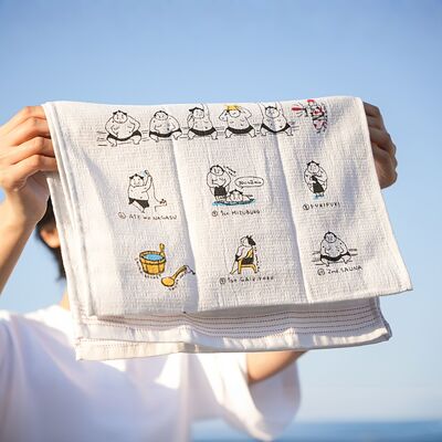 Asciugamano lungo in cotone giapponese Kontex Sumo Series
