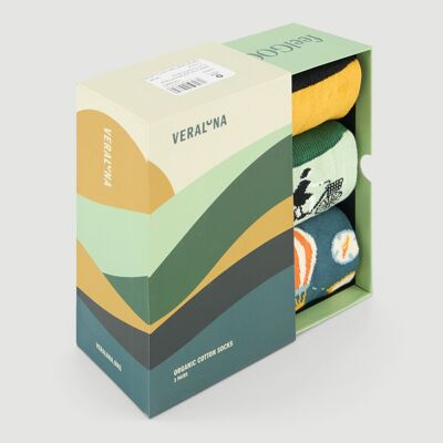 Coffret Cadeau Chaussettes Climatiques Coton Bio Commerce Équitable