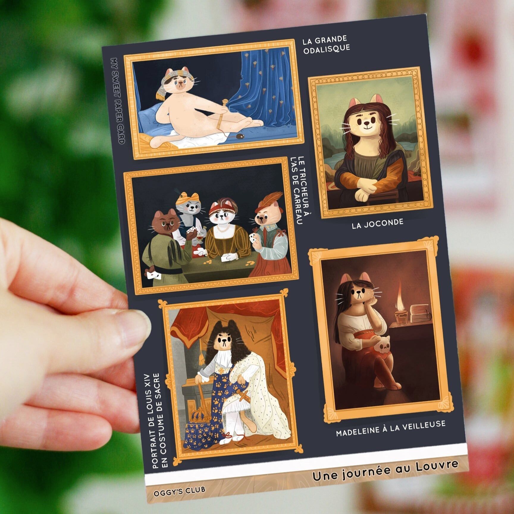 Un giorno al Louvre | foglio di adesivi | souvenir di Parigi | regalo del museo