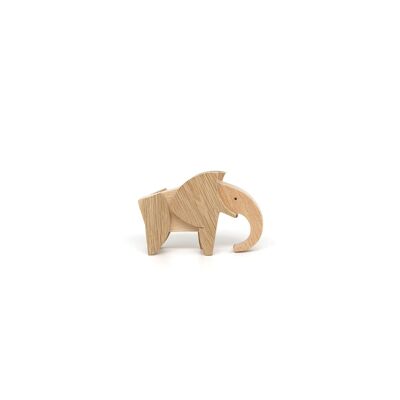 Éléphant - Jouets magnétiques en bois faits à la main - Animal Kingdom