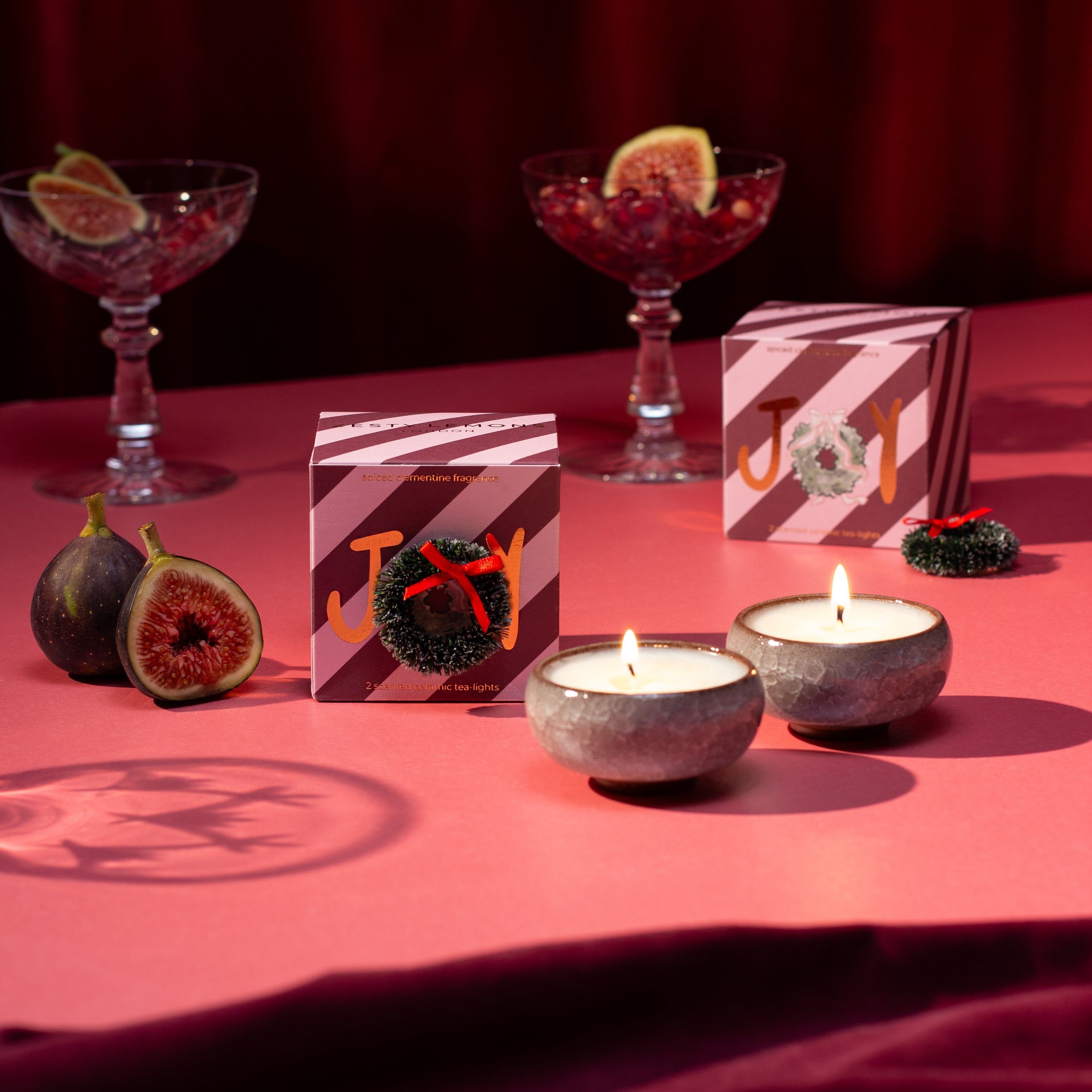 Stagione scintillante: Tealight Joy (confezione da 2) - Clementina speziata