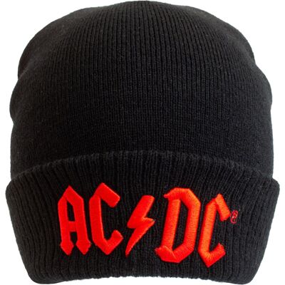 AC/DC - LOGO APPLICATO - BERRETTO - Berretti in cotone con licenza Band neri