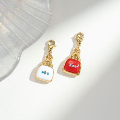 Gold Stainless Steel Handbag Pendant Charms