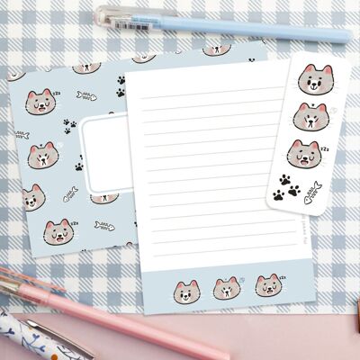 Mini cat writing paper set - Cat letter set