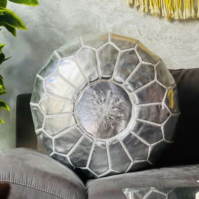🪑 Pouf in pelle marocchina (senza imbottitura) – Fatto a mano e autentico