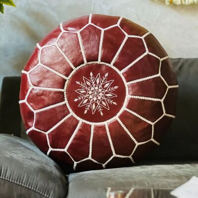 🪑 Pouf in pelle marocchina (senza imbottitura) – Fatto a mano e autentico