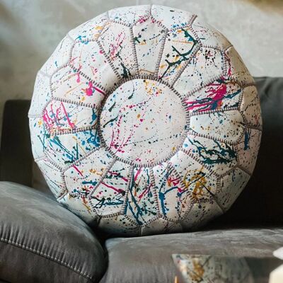 Pouf marocain en cuir (non rembourré) – Fait main et authentique
