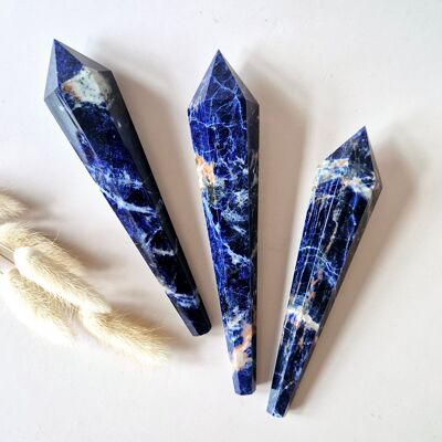 Bacchetta scettro in sodalite di alta qualità, 13-15 cm!