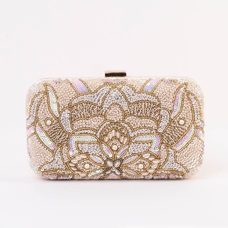 Borsa Narlai beige e rosa