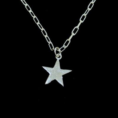 Collier pendentif étoile petit format - Argent