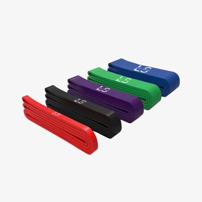 Bandes de résistance | Équipement de fitness | Lot de 5 bandes de résistance