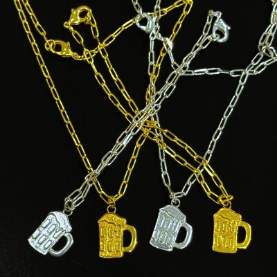 Pulsera de jarra de cerveza - Charm individual - Oro