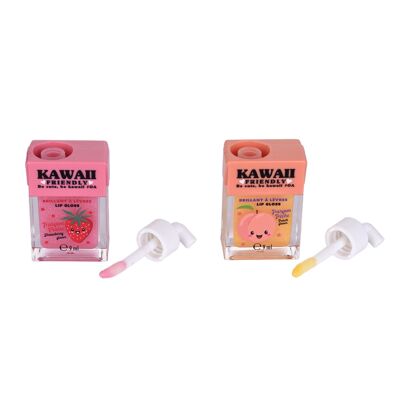 Lucidalabbra al succo di frutta fragola e pesca 9 ml