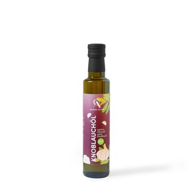 Organic garlic olive oil