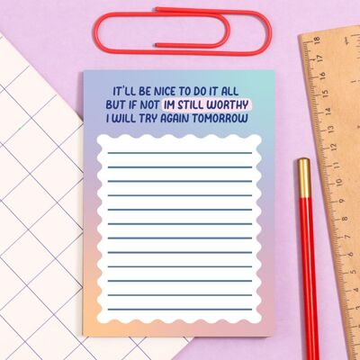 A6 im still worthy memo pad