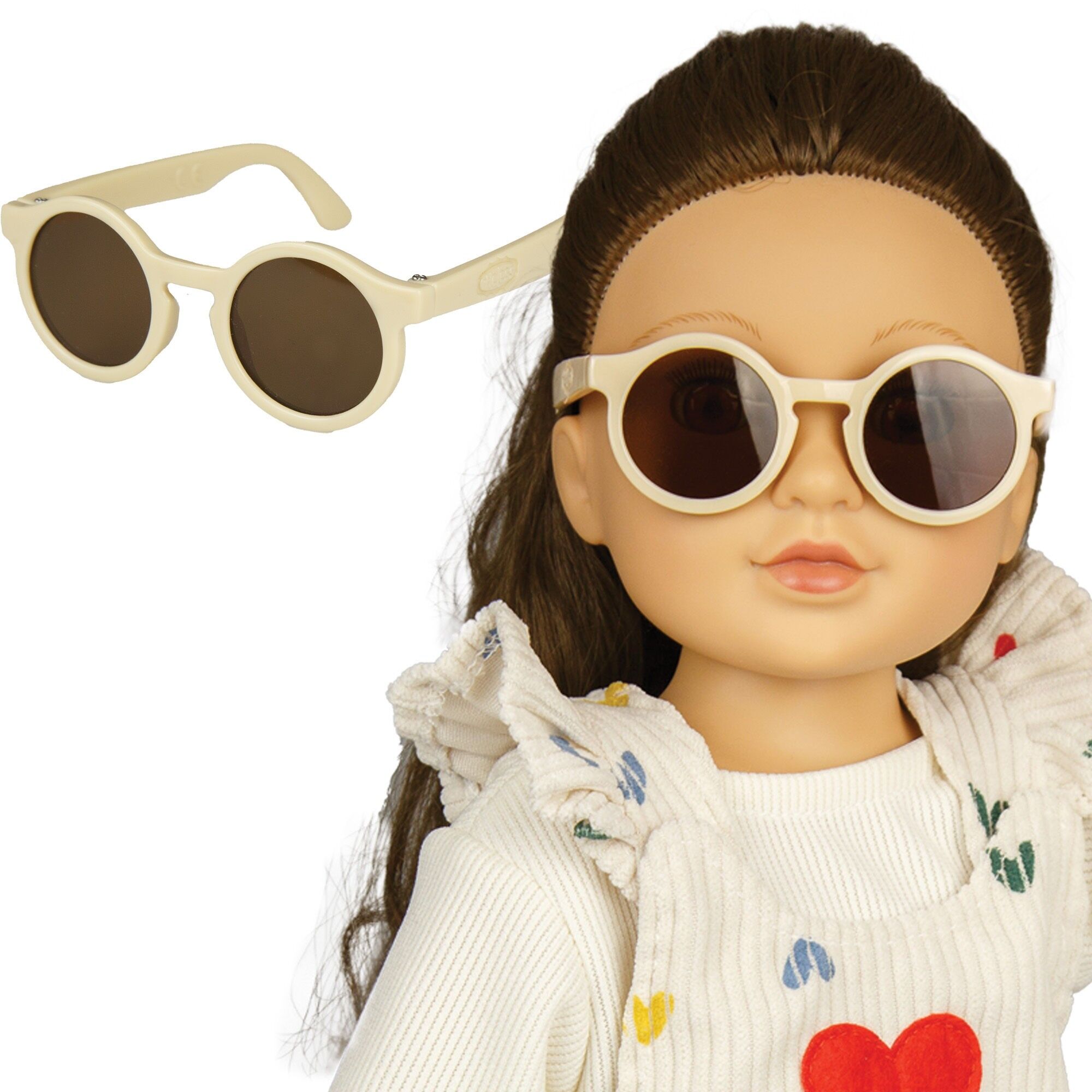 Occhiali da sole da bambola, beige