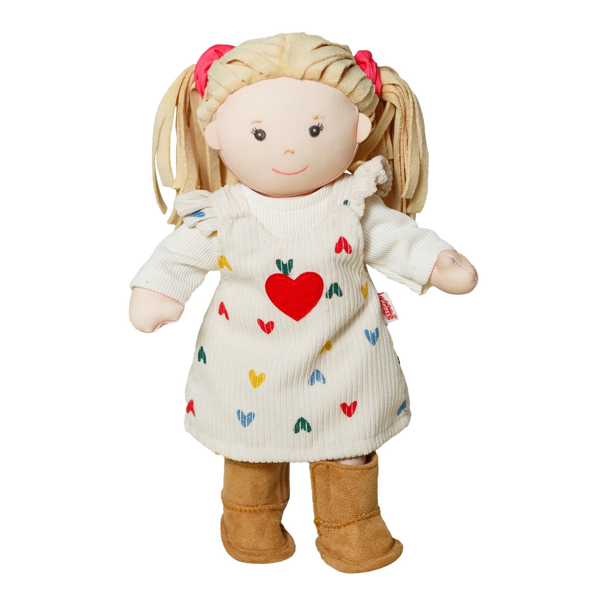 Vestido de pana para muñeca ''Corazón Confeti'' con camiseta, talla 28-35cm