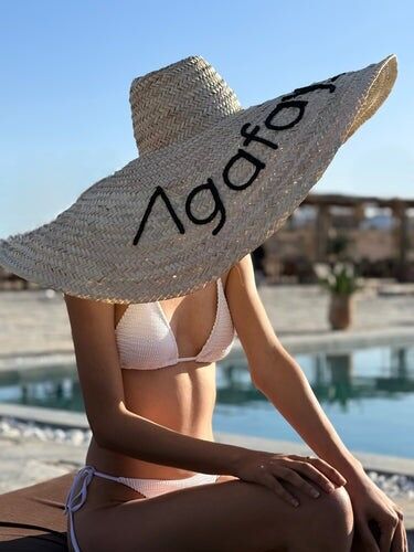 XXL Personalisierbarer marokkanischer Strohhut – Bestickte böhmische Wanddekoration