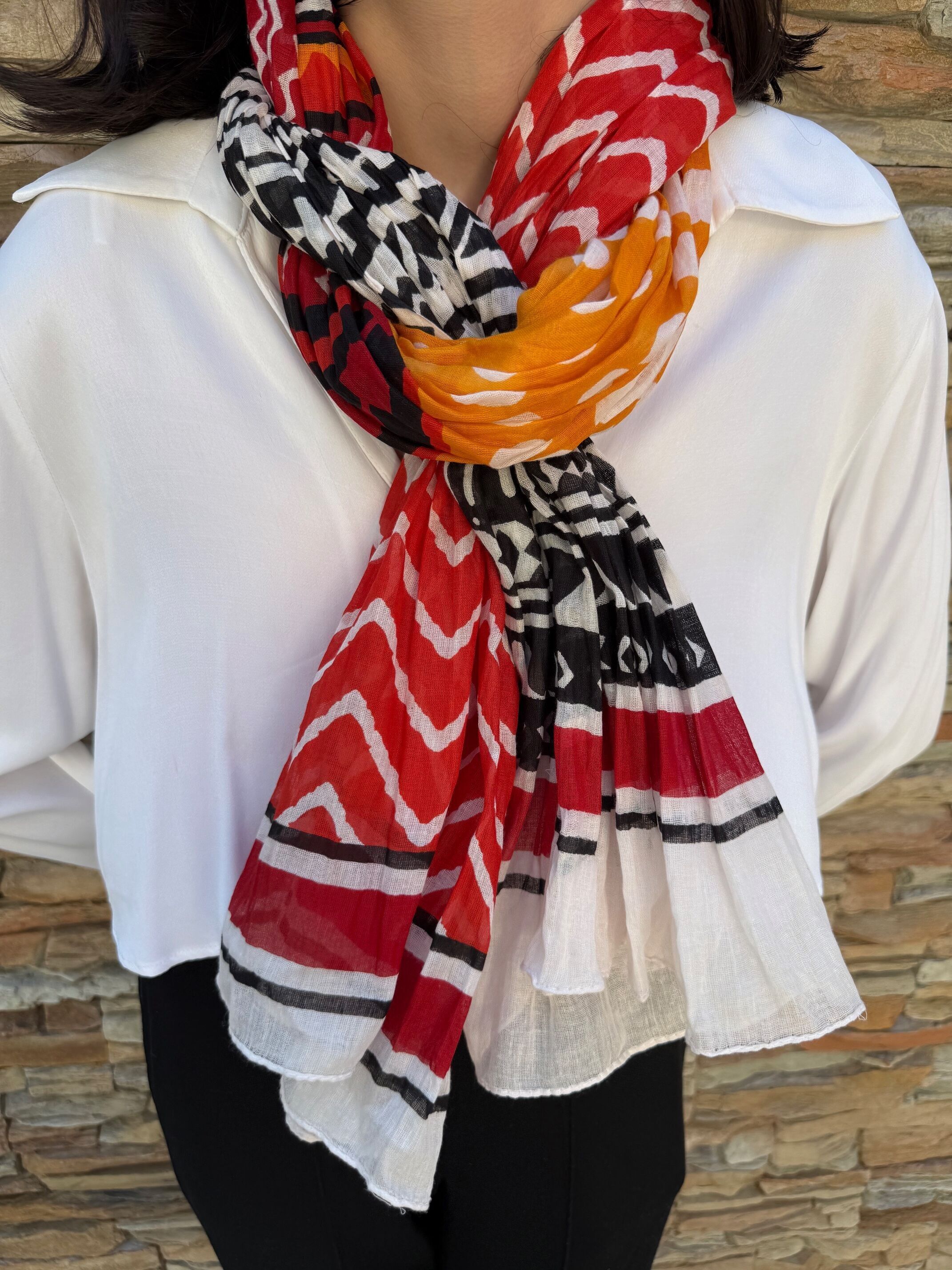 Sciarpa da donna 100% cotone - Pareo etnico