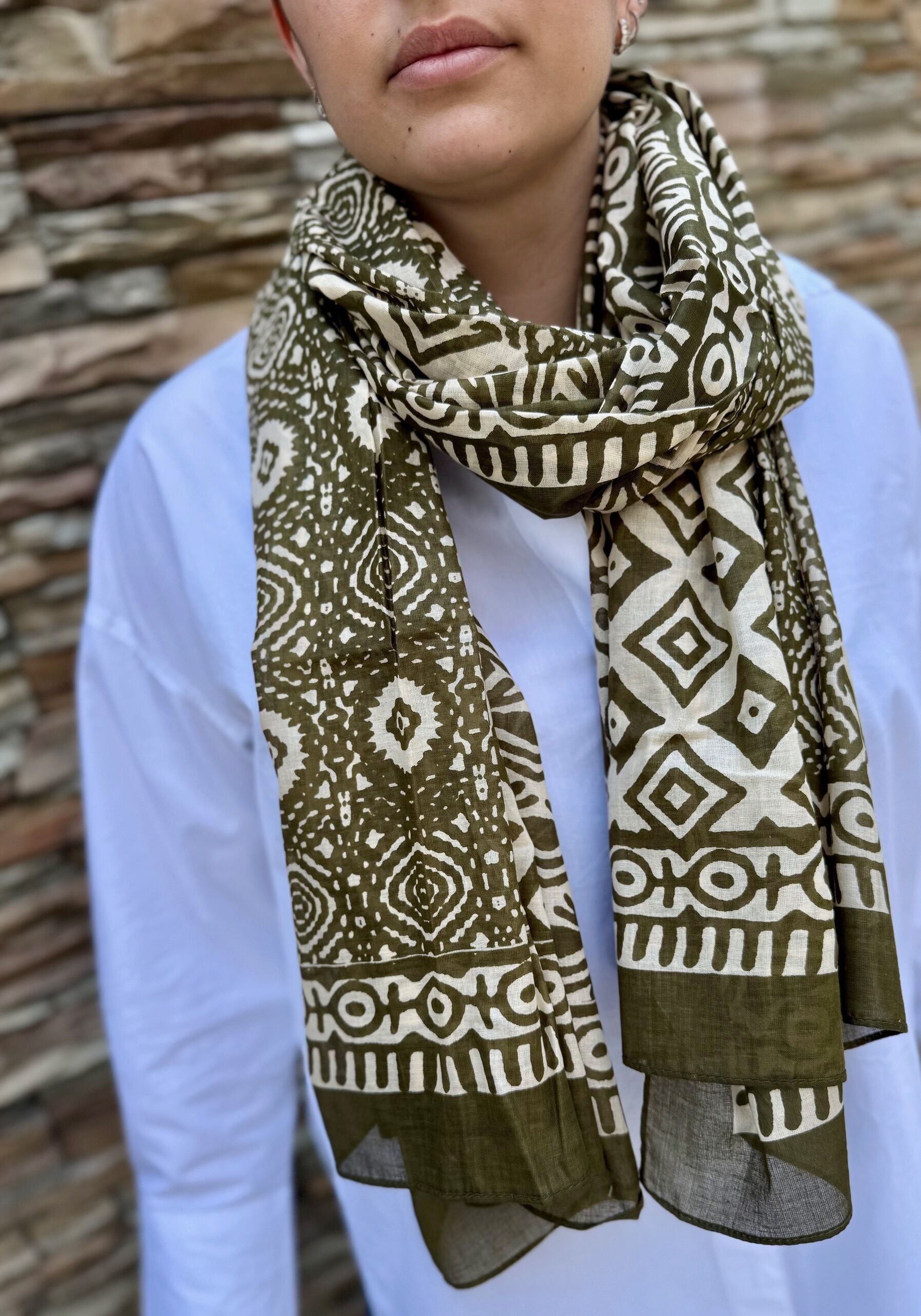 Sciarpa unisex 100% cotone indiano