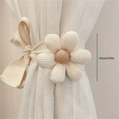 1-2pcs Floral Curtain Tiebacks – Decorative Holdbacks for Home & Vehicle, Perfect Gift