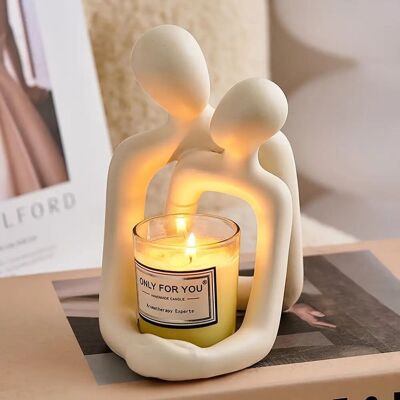 Statue de couple romantique – Art moderne en résine pour la décoration de la maison et du bureau