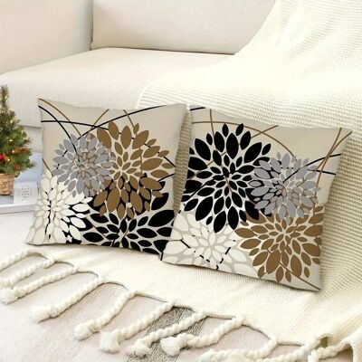 Lot de 2 housses de coussin à motif géométrique nordique 45.72x45.72 cm