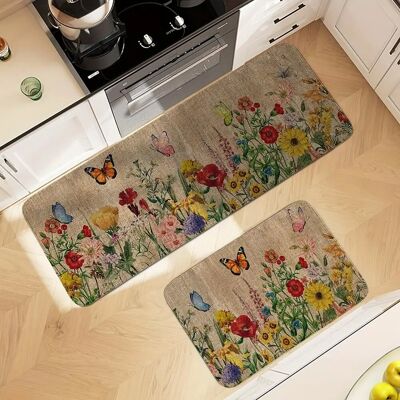 1pc Spring Flower Floor Carpet
