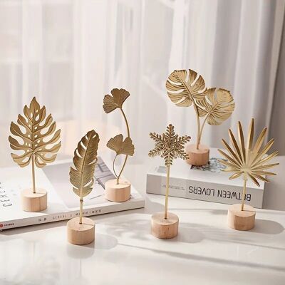 Décoration simple en forme de feuille de ginkgo, style nordique, 1 ou 2 pièces