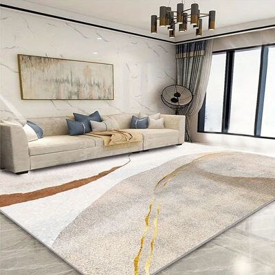Luxurious Faux Cashmere Area Rug - Ultra-Soft, Machine Washable