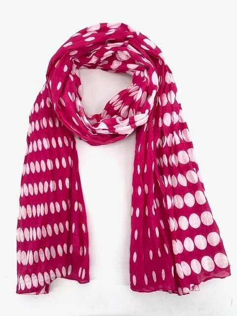 Esciarpa leggera a pois in cotone indiano naturale.sciarpa, stola o pareo per l'estate