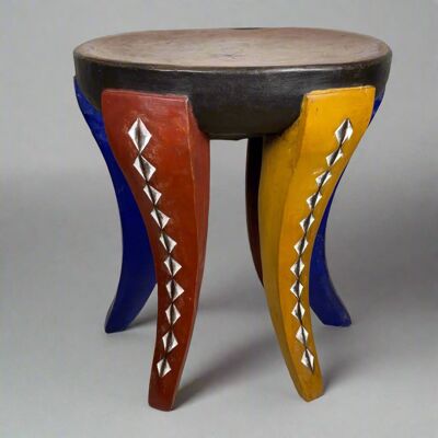 Taburete seis pies policromado 57 cm #01