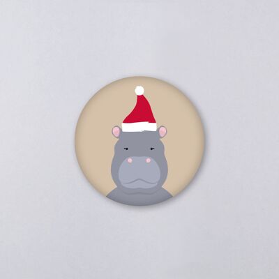 Magnet Gitte Xmas Hippopotamus