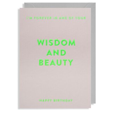 Wisdom And Beauty: Birthday Card