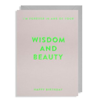 Wisdom And Beauty: Birthday Card