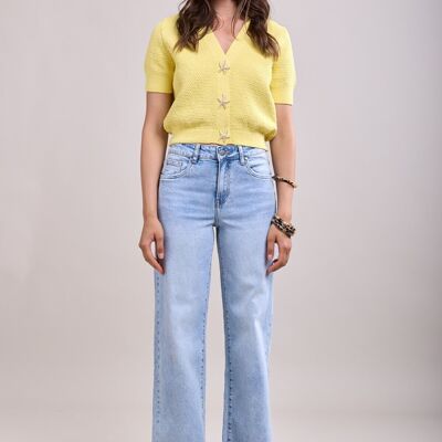 Jean large taille haute - Ezia