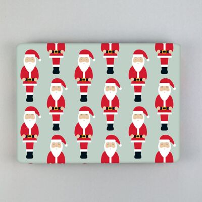 Gift wrap Walter Santa Claus Green
