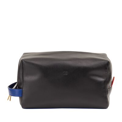 Dudu Leather Toiletry Bag Trousse Necessaire Black