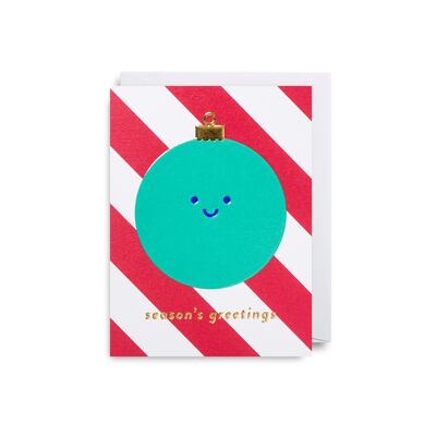 A Happy Little Bauble: Christmas Card - Single Card