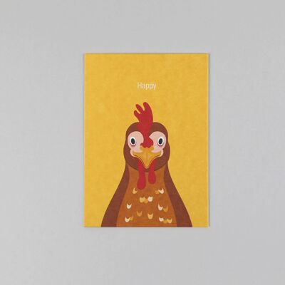 Cartolina in cartone di polpa di legno Rosi Huhn