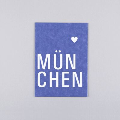 Postkarte aus Holzschliffpappe Udo München