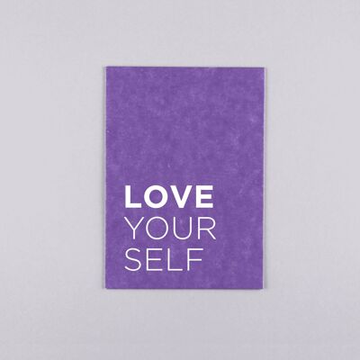 Postcard made of wood pulp cardboard Peace Violet